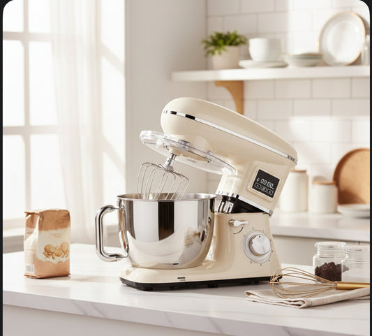 A LCD display mixer - Home chef machine - Small food dough mixer - Stand mixer - Dough kneading machine