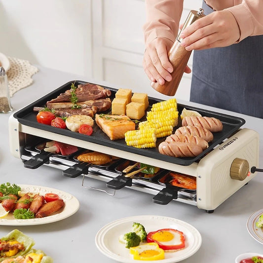 Electric barbecue grill household large-capacity electric hot pot multi-functional indoor smokeless skewer machine