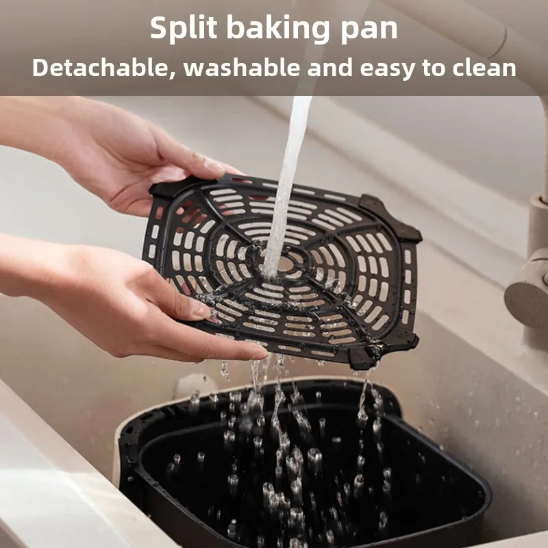 An Efficient Baking Steam Tender Frying Air Fryer 5L Large Capacity French Fries Machine Electric Fryer,Metal Inner Cavity