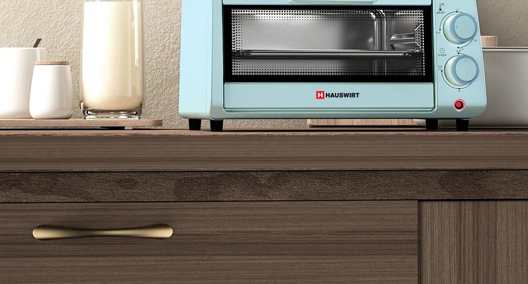 HAUSWIRT 12L Visual Explosion-proof Glass Door Large Knob Panel Control Operation Is Simple Household Electric Oven