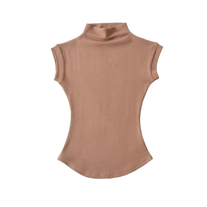 Sexy Sleeveless Turtleneck