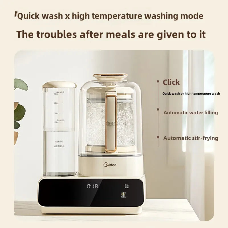 A Large Capacity High Speed Blender with 1.5L Water Tank, Automatic Low Noise Household Juicer Soy Milk Maker