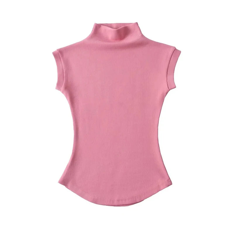 Sexy Sleeveless Turtleneck