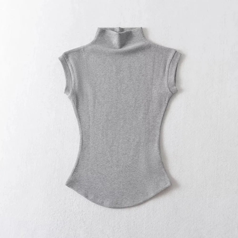 Sexy Sleeveless Turtleneck