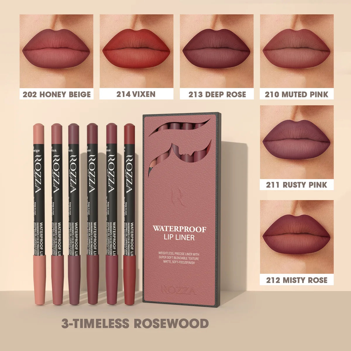 IT GIRL Waterproof Lip Liner Pencil Set