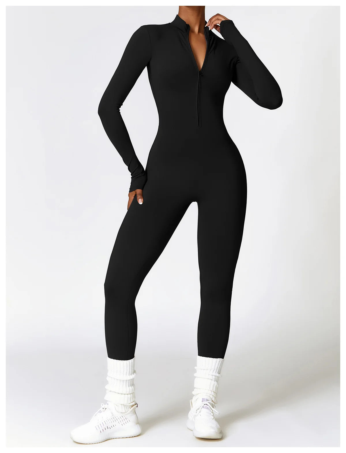Zipper Yoga Rompers