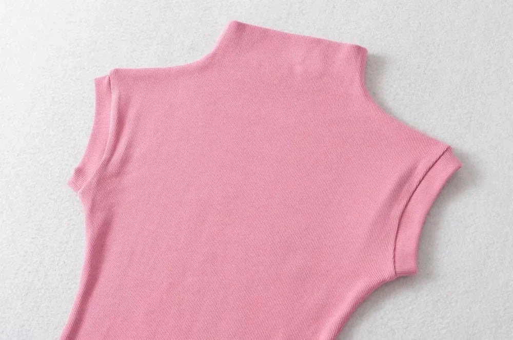 Sexy Sleeveless Turtleneck