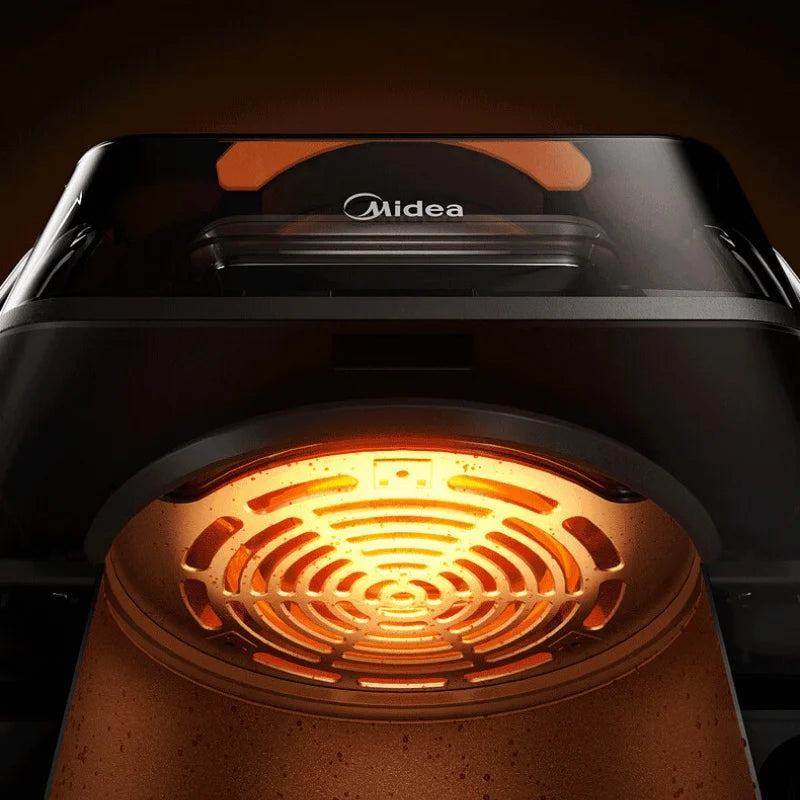 A Smart Multifunctional Air Fryer with Visual Window No Flip Oil Free Cooking Holographic Touch Screen for Home Kitchen Use