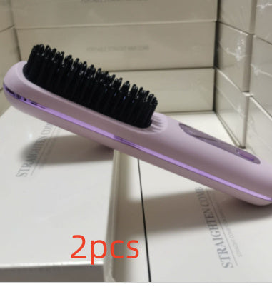 2 In 1  Hair Comb Wireless Hair Straightener