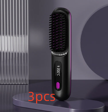 2 In 1  Hair Comb Wireless Hair Straightener