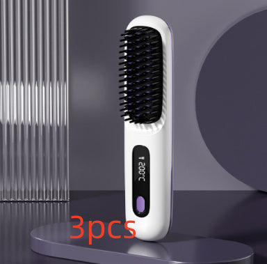 2 In 1  Hair Comb Wireless Hair Straightener