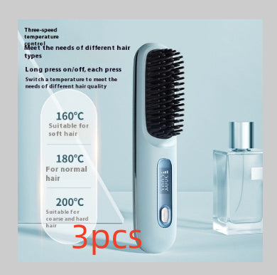 2 In 1  Hair Comb Wireless Hair Straightener