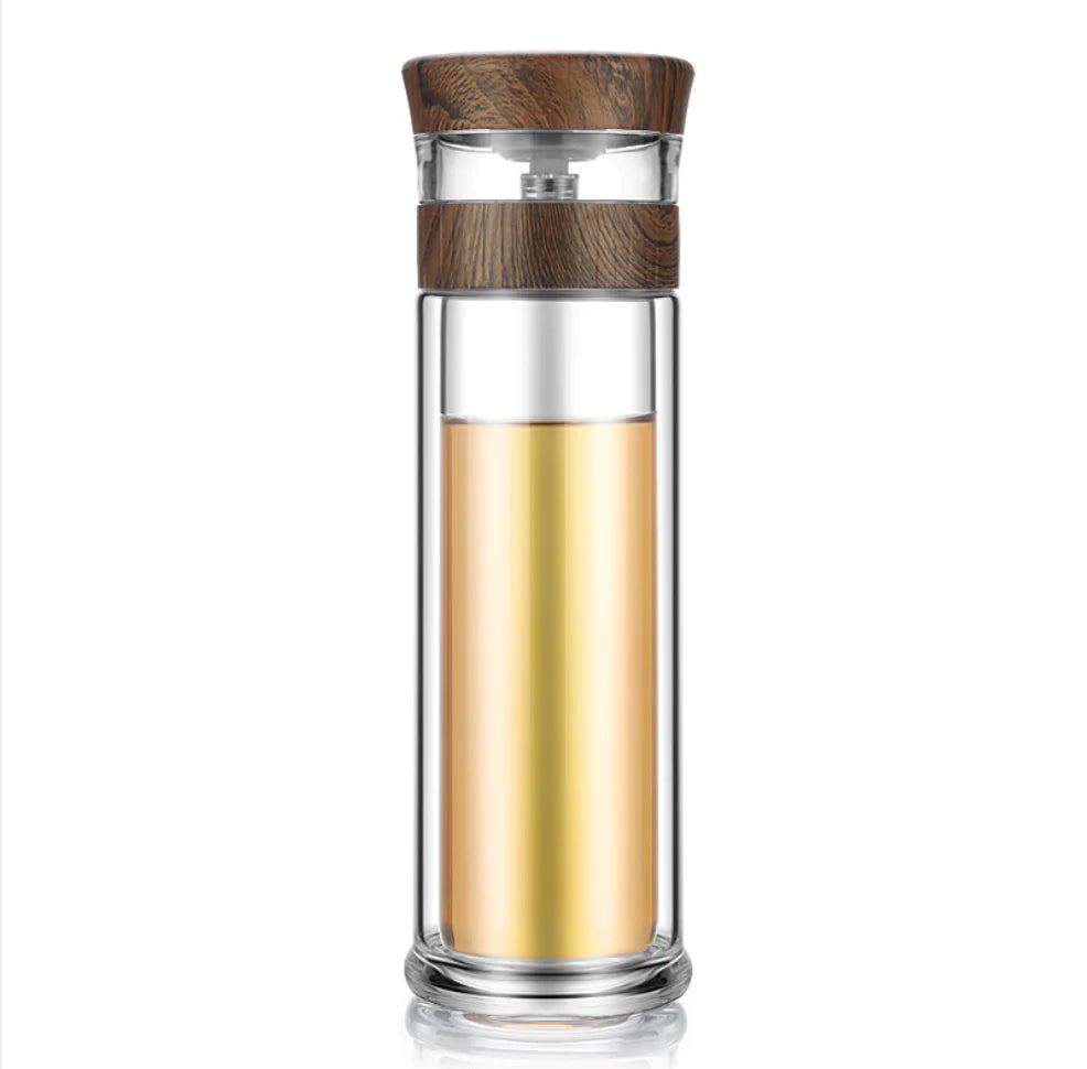 Infuser Double Layer Glass Tea Cup