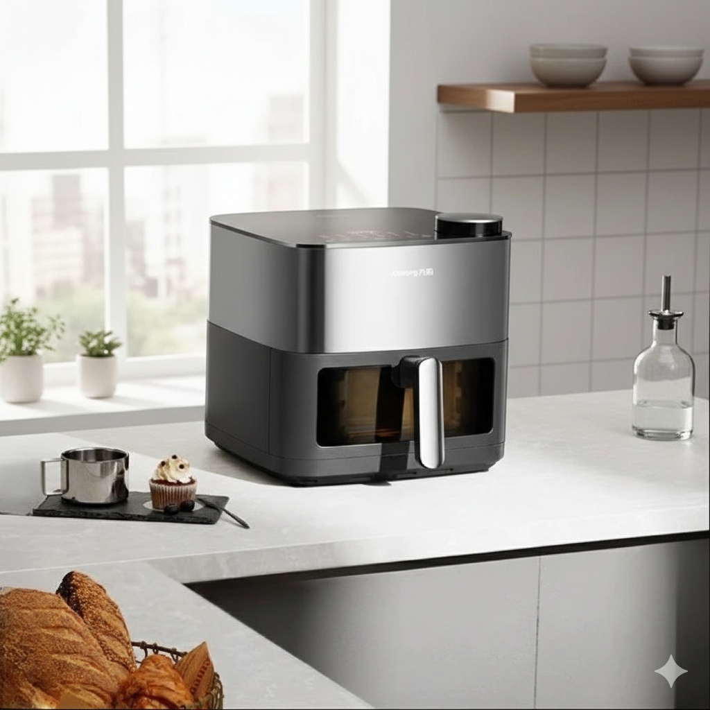 A air fryer new large-capacity household double heat source no-turning visual electric fryer electric oven cooking machine