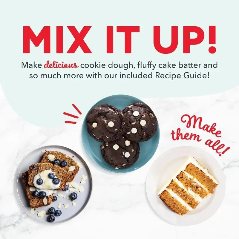 A high Speed Stand Mixer with 3 Quart Stainless Steel Mixing Bowl