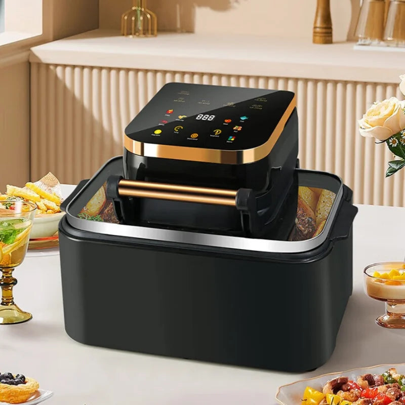 An Automatic Air Fryer 12L Large Capacity Home Visual Fryer Multifunctional Smokeless Oil-free Electric Fryer Non-Stick