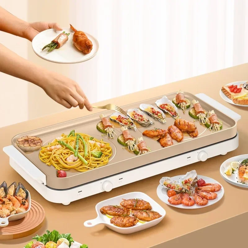 A Multiple Functions Electric Oven ,Non Stick Coating 61cm Large Baking Tray, Independent Temperature Control Barbecue