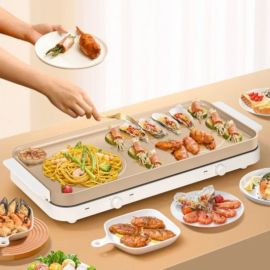 A Multiple Functions Electric Oven ,Non Stick Coating 61cm Large Baking Tray, Independent Temperature Control Barbecue
