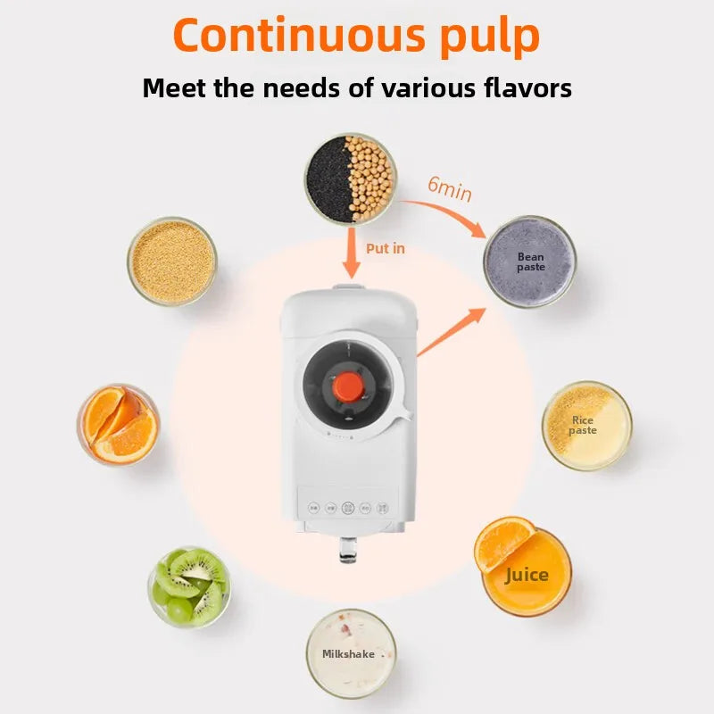 220V 1L No Sound High Speed Blender with Self-Cleaning Oven Dry Function for Multifunctional Soy Milk and Juice Extraction