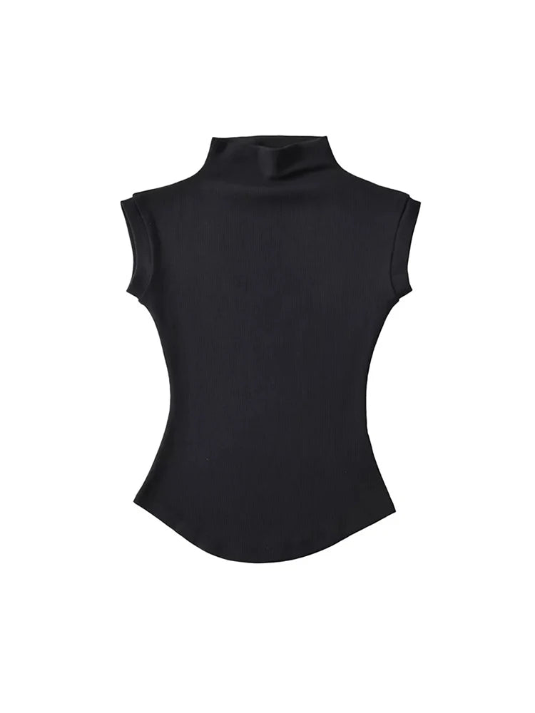 Sexy Sleeveless Turtleneck