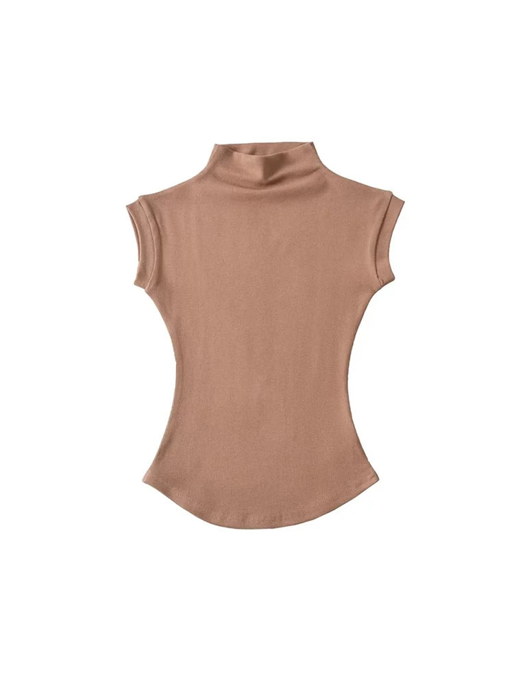 Sexy Sleeveless Turtleneck