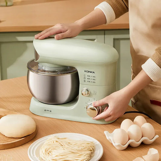 A Multi-Functional 3L Food Mixer with Automatic Kneading Egg Beater and Fresh Milk Blender for Home Use 220V