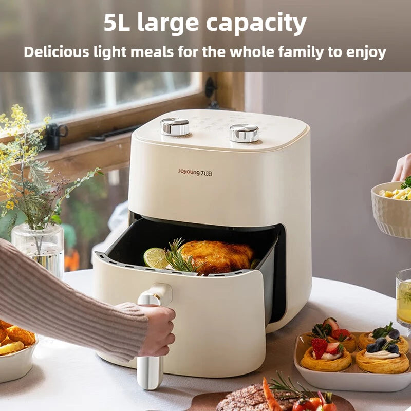 An Efficient Baking Steam Tender Frying Air Fryer 5L Large Capacity French Fries Machine Electric Fryer,Metal Inner Cavity