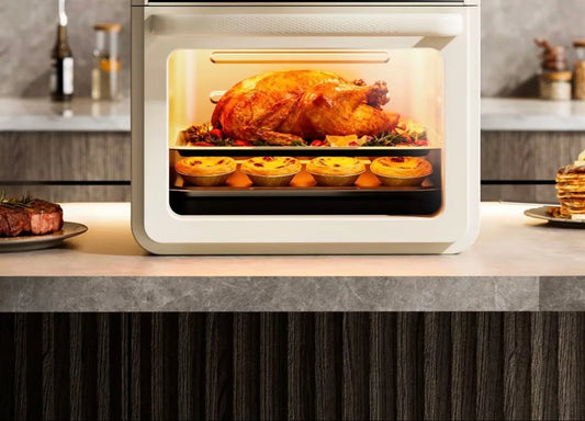 Air fryer oven visualization touch screen multi-layer no-turn steaming, baking and frying multi-function  01 air fryer oven