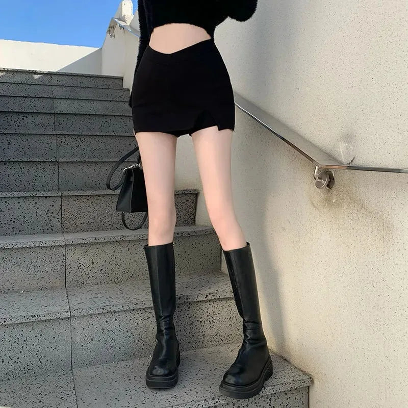 Y2K Split Mini Skirt