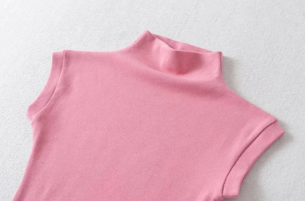 Sexy Sleeveless Turtleneck
