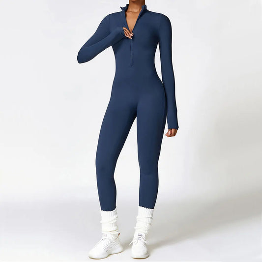 Zipper Yoga Rompers