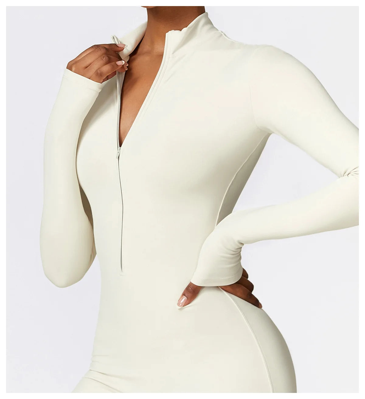 Zipper Yoga Rompers