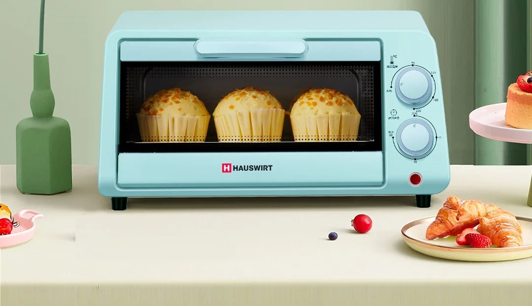 HAUSWIRT 12L Visual Explosion-proof Glass Door Large Knob Panel Control Operation Is Simple Household Electric Oven