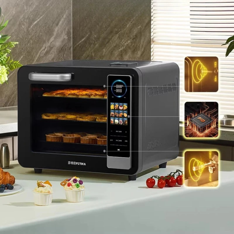 A Convectional Electric Oven Large Capacity Baking Commercial Multifunctional Fermentation Steam Convection Integrated