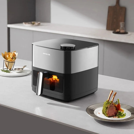 A air fryer new large-capacity household double heat source no-turning visual electric fryer electric oven cooking machine