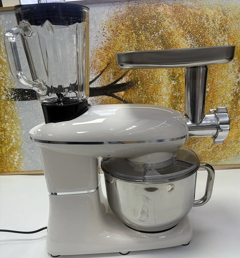 Kitchen Aid Classic Series 6.5 Quart Tilt-Head Stand Mixer White Electric Food Mixer with Beater Dough HookWire Whip and Egg