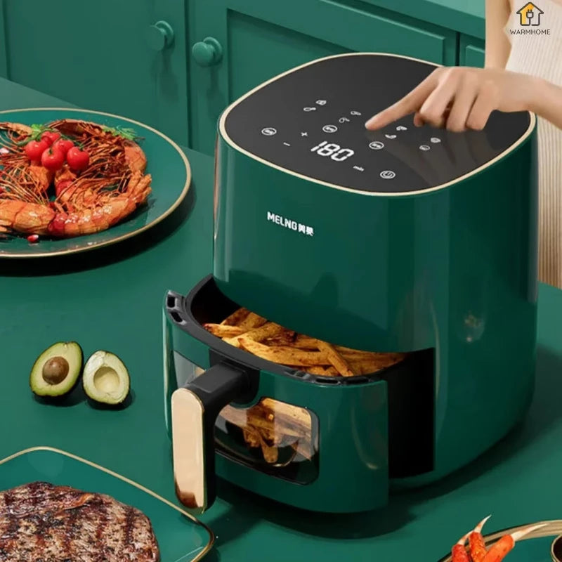 An electric Air Fryer Household No-flip Intelligent Non-stick Pan Visible Liner Fully Automatic Large Capacity