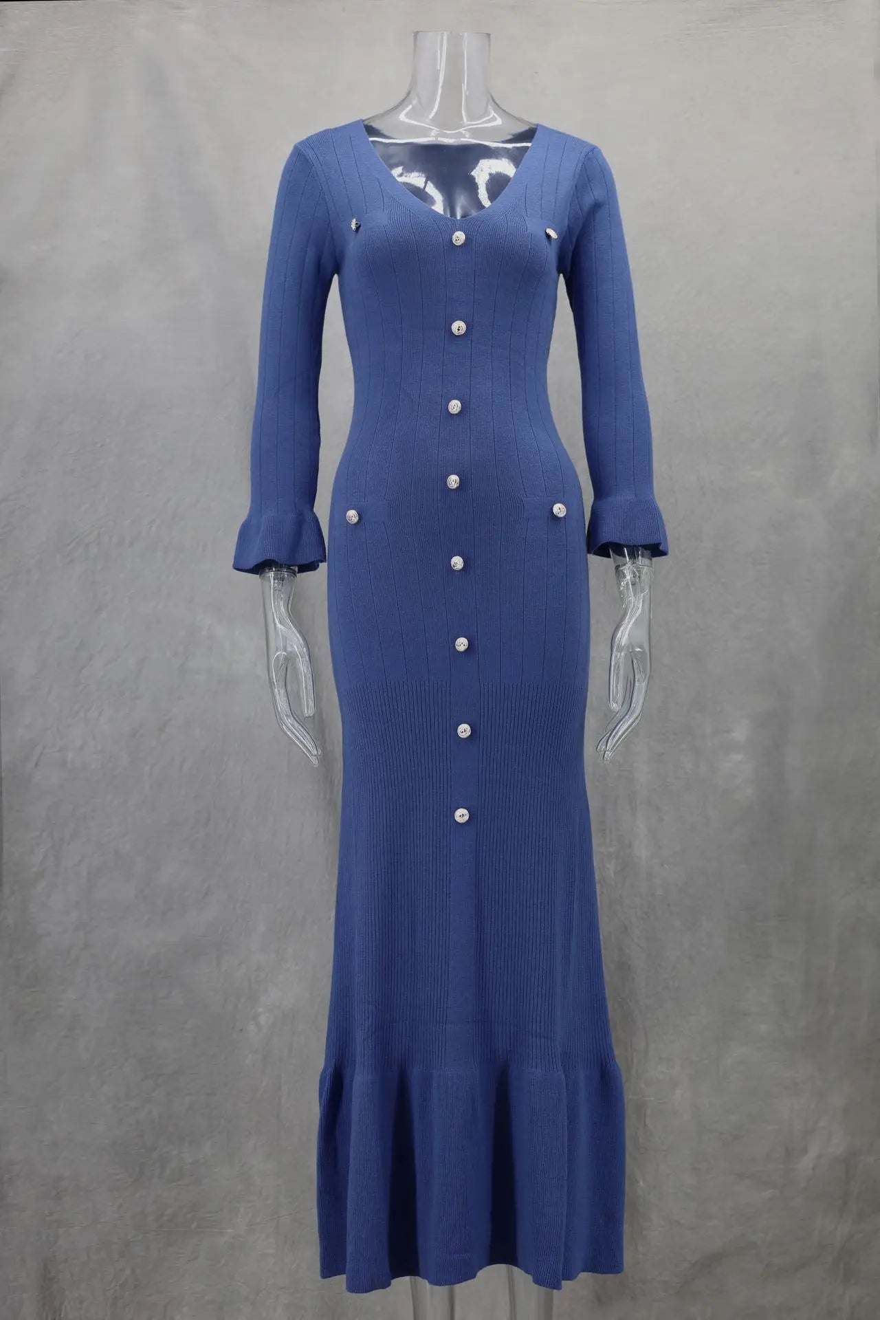 Elegant Knitted Long Dress