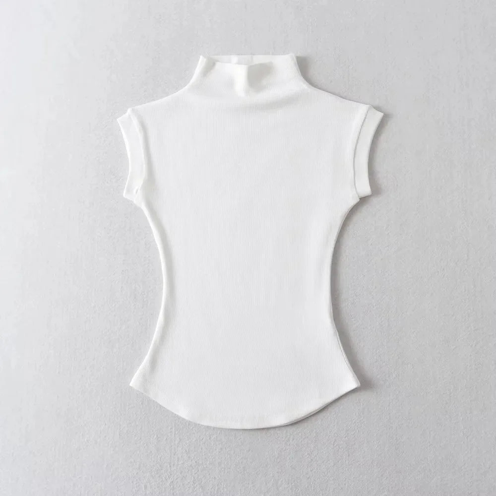 Sexy Sleeveless Turtleneck