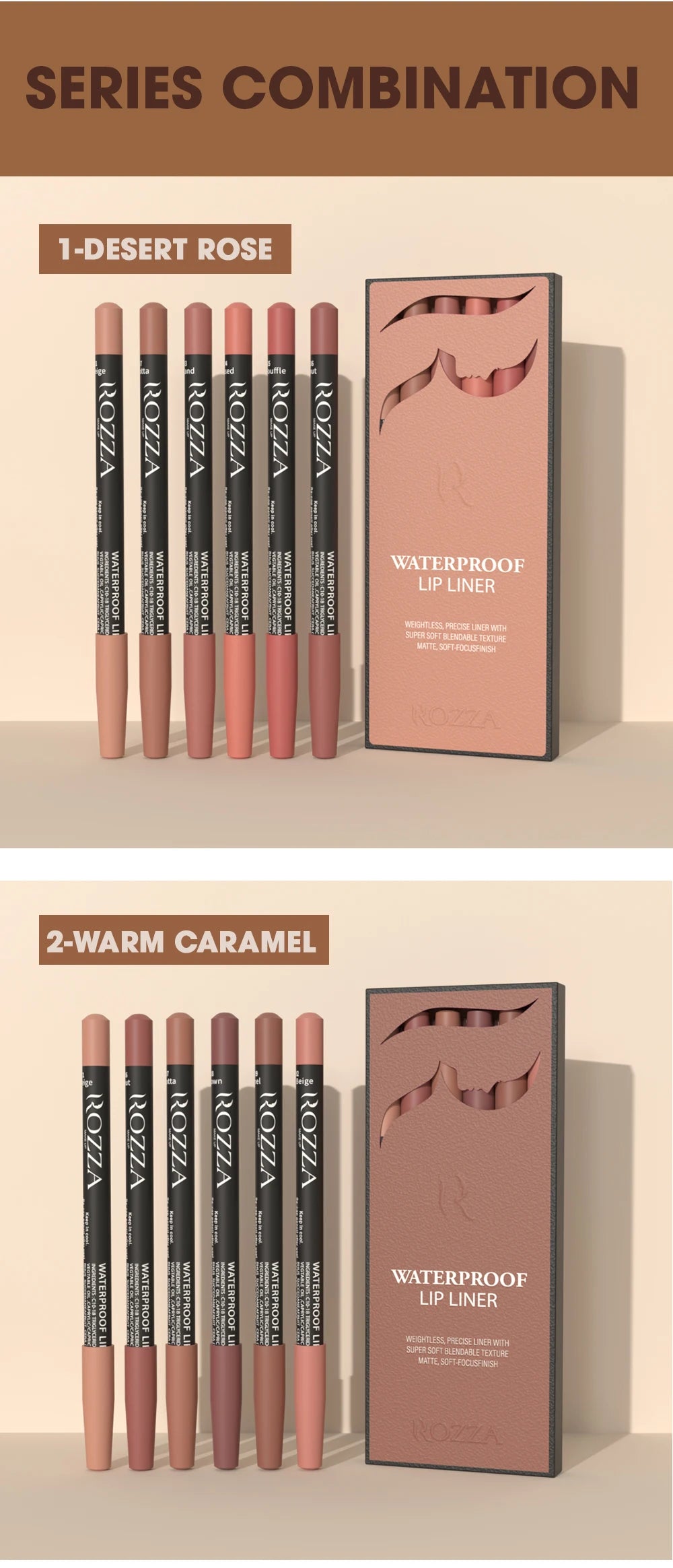 IT GIRL Waterproof Lip Liner Pencil Set
