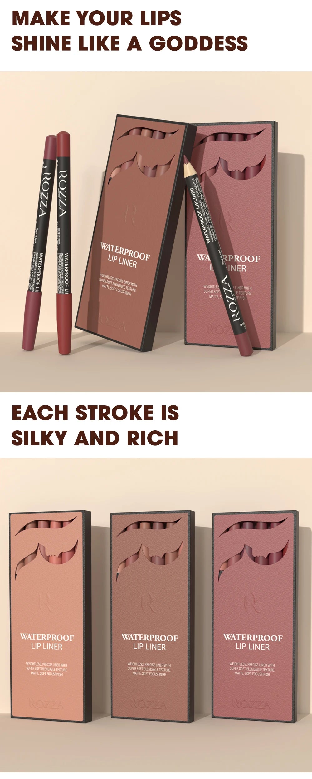 IT GIRL Waterproof Lip Liner Pencil Set
