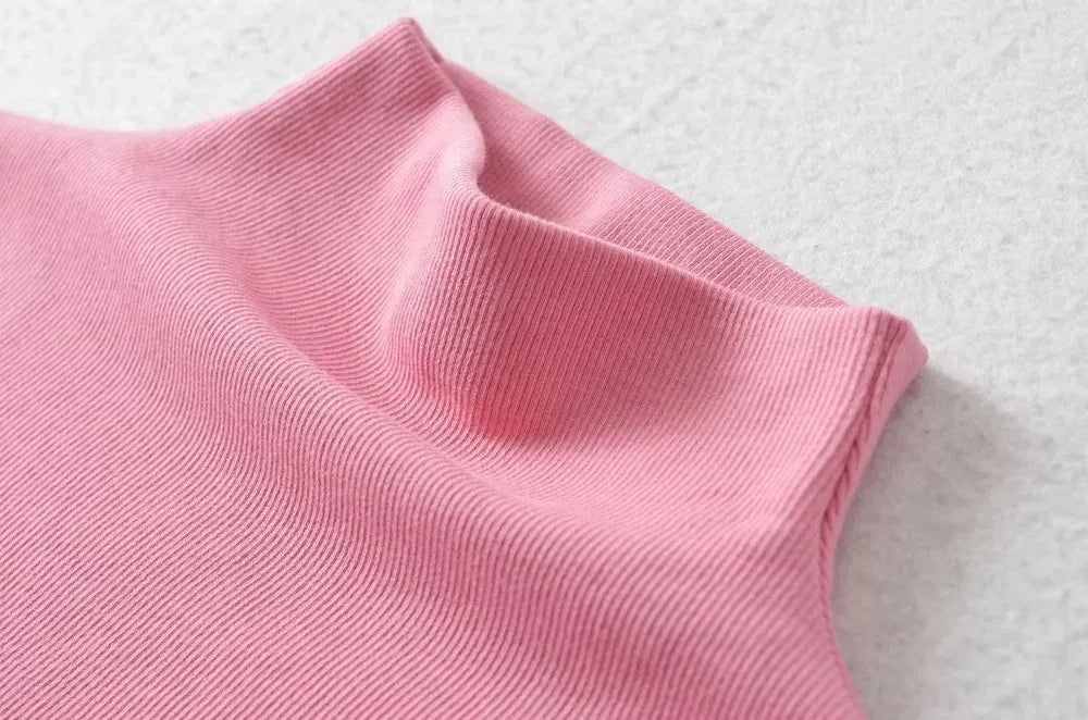 Sexy Sleeveless Turtleneck