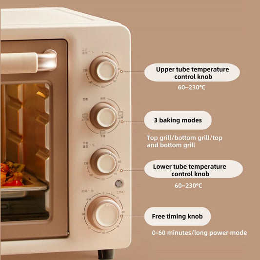 A 220V Home Air Fryer Baking Oven with 40L Large Capacity Electric Multi-functional Air Fryer Toaster Oven 60℃~230℃、Timeable