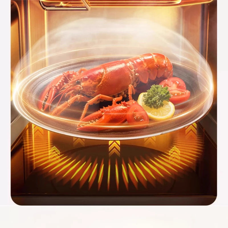 An Electric Oven Roaster Combo Household Inverter Large Capacity Zero Coating Visual Intelligent High Power Microwave Oven