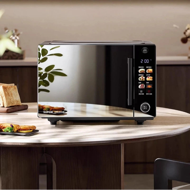 An Electric Oven Roaster Combo Household Inverter Large Capacity Zero Coating Visual Intelligent High Power Microwave Oven