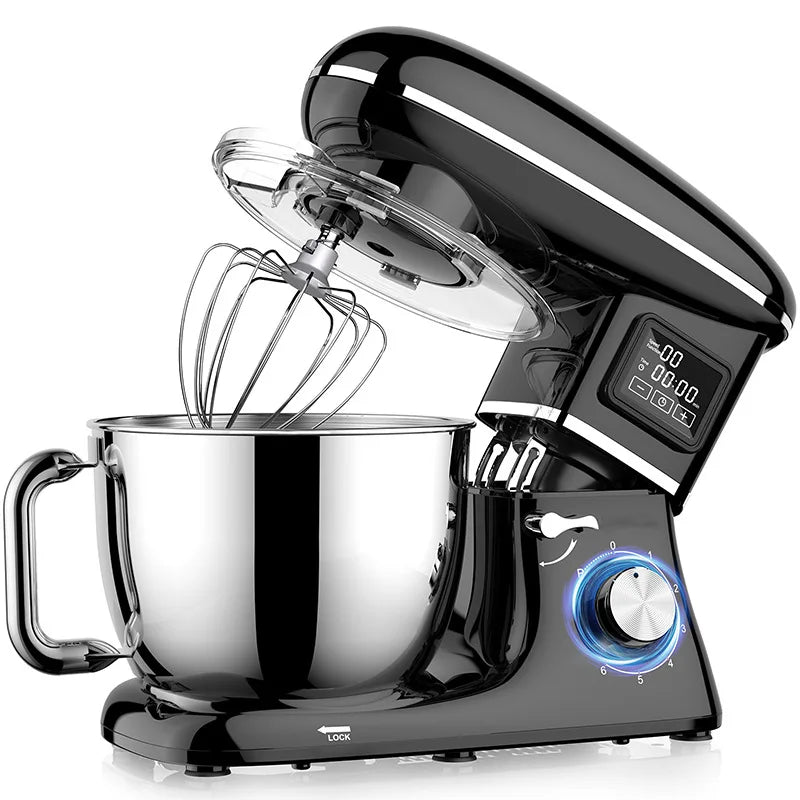 A LCD display mixer - Home chef machine - Small food dough mixer - Stand mixer - Dough kneading machine