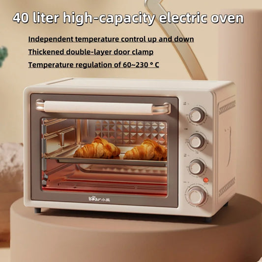 A 220V Home Air Fryer Baking Oven with 40L Large Capacity Electric Multi-functional Air Fryer Toaster Oven 60℃~230℃、Timeable