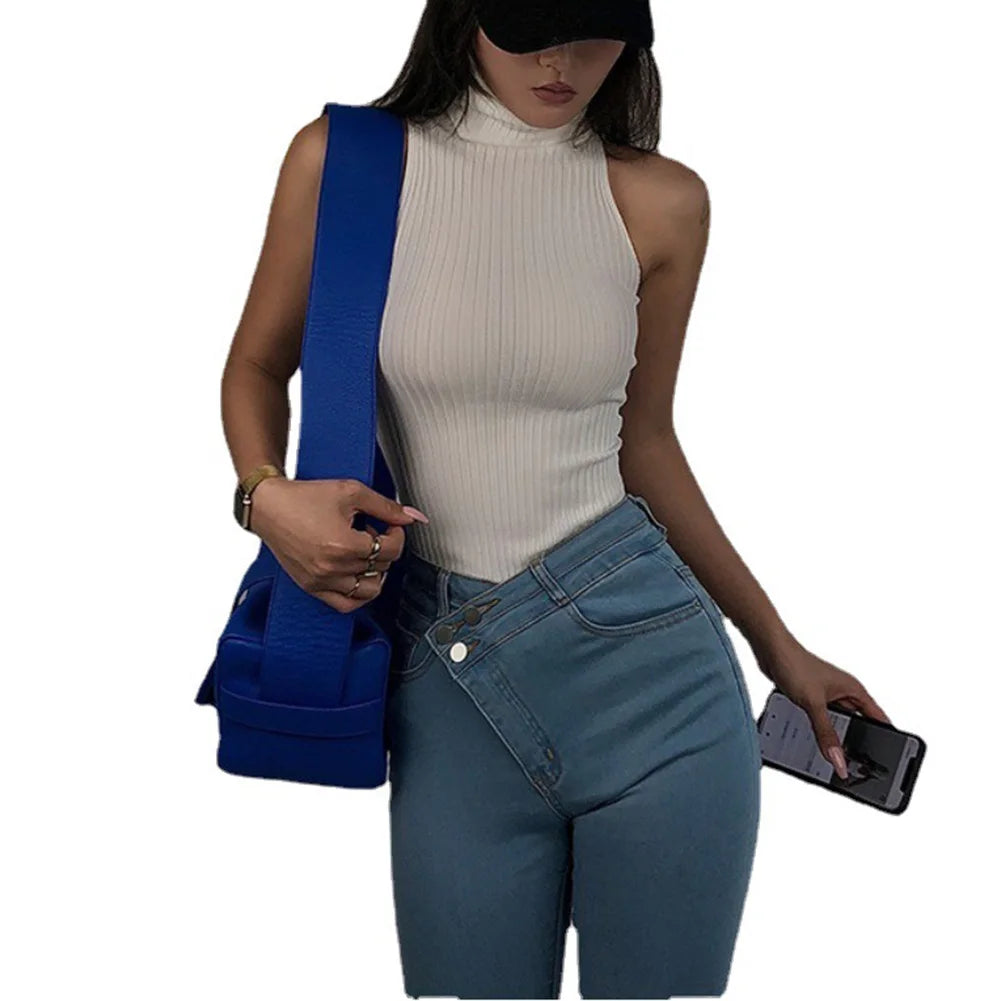 Knitted Turtleneck Top
