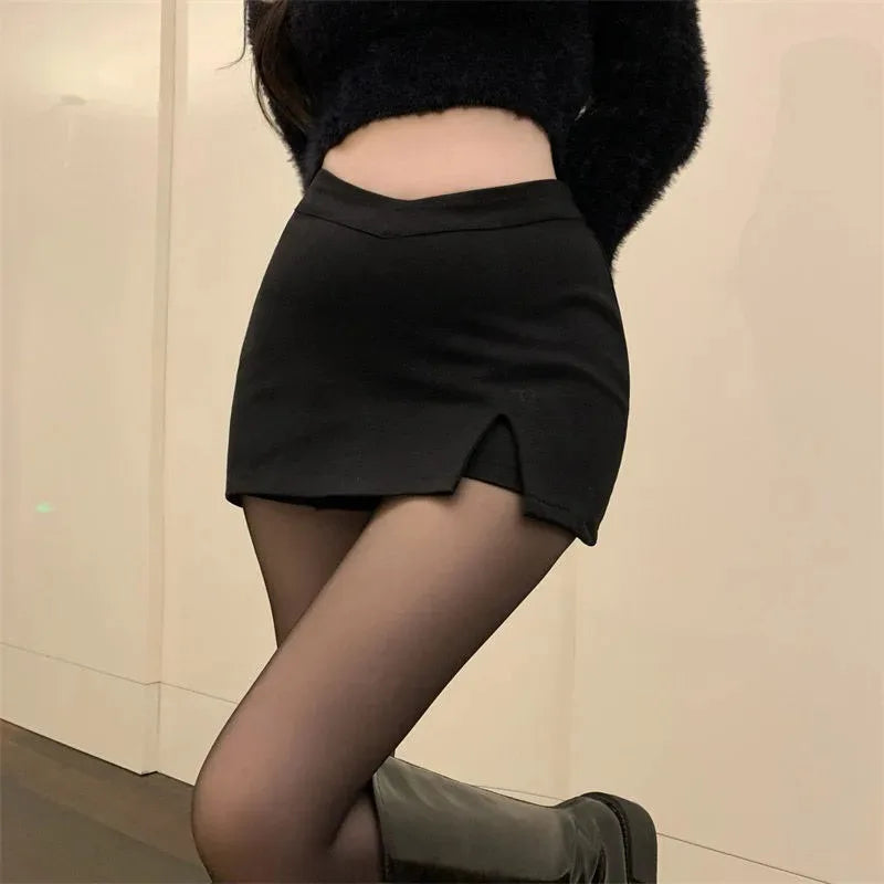 Y2K Split Mini Skirt