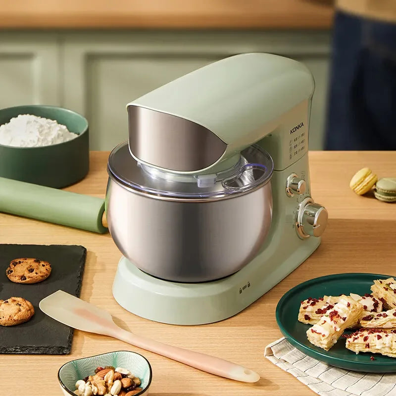 A Multi-Functional 3L Food Mixer with Automatic Kneading Egg Beater and Fresh Milk Blender for Home Use 220V